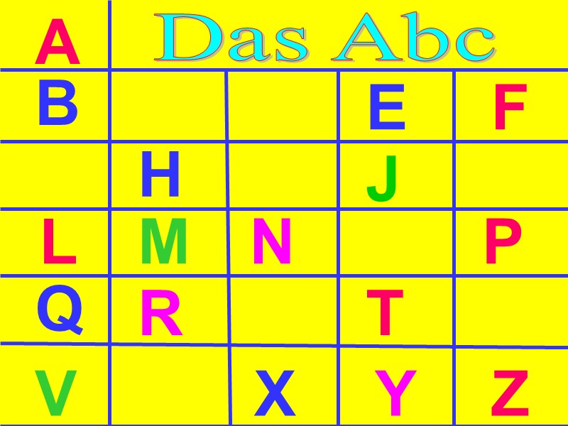 Das Abc A B E F H J L M N P Q R